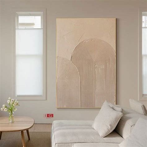 Beige Arch Wall Art Beige Painting Beige Textured Wall Art Etsy In