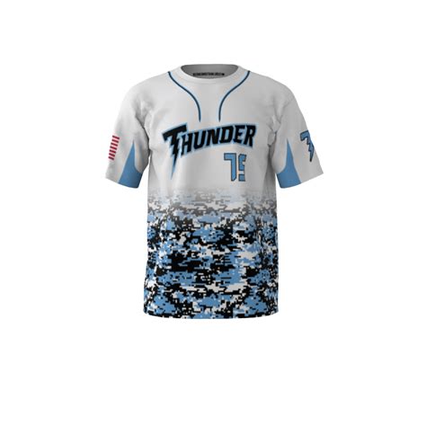 Thunder White Softball Jersey | Sublimation Kings