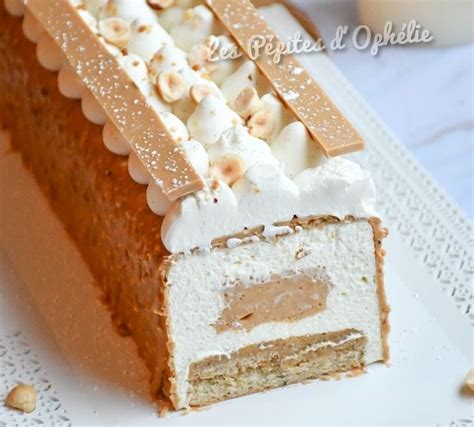 Bûche Vanille Caramel Noisette Les Pépites d Ophélie Recette