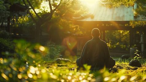 Premium Photo Cinematic Samurai Meditation Photography In A Tranquil