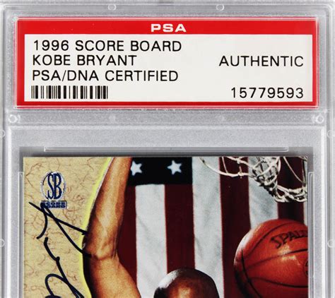 Score Board Los Angeles Lakers Kobe Bryant Psa Dna Authentic