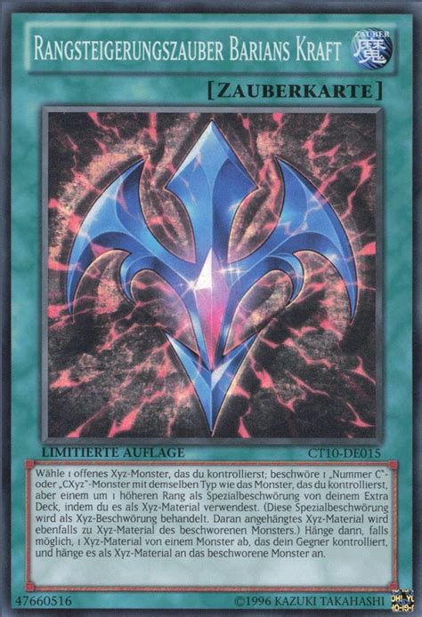 Recollectibles Sammelkarte Yugioh Karte Rangsteigerungszauber Barians