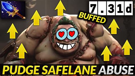 New Patch Hot Pick Pudge Safelane Carry D Dota Youtube