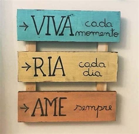 Viva Ria Ame Sempre Mensagens Placas Para Jardim Quadros Frases