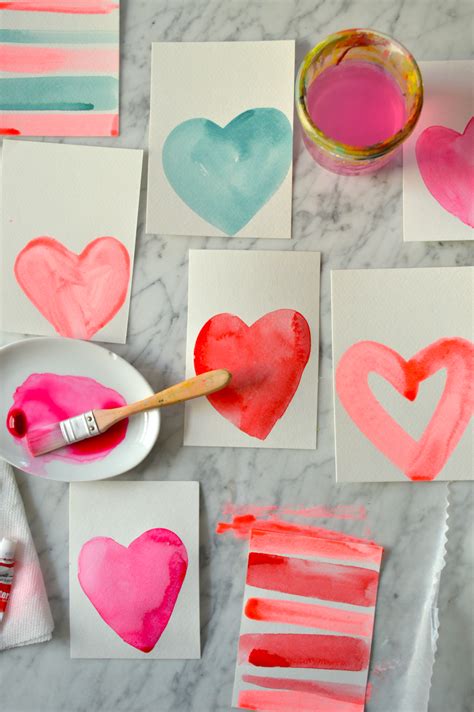 Watercolor Valentines That Anyone Can Make — Super Make It Diy Valentines Cards Valentines