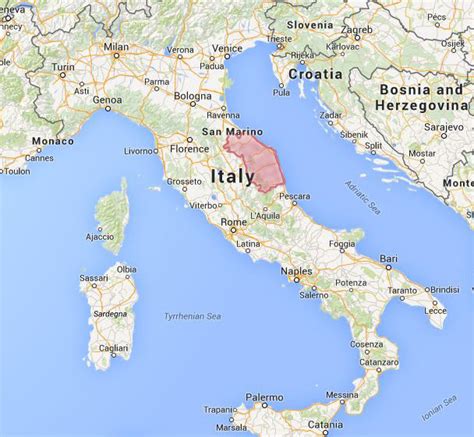 Urbino Italy Map Elamp