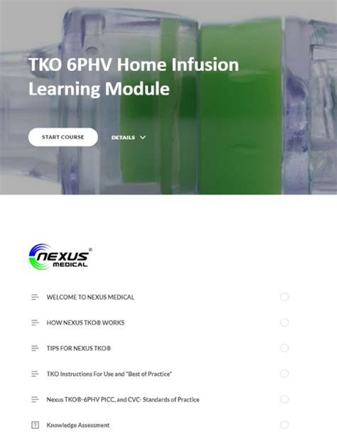 Nexus Tko Resources For Iv Connectors For Occlusion Prevention