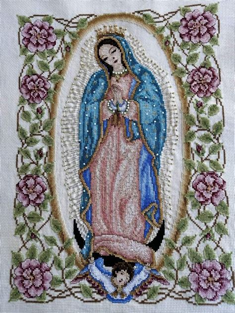 Virgen De Guadalupe Colchas Bordadas En Punto De Cruz