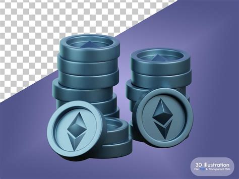 Premium Psd Ethereum Stack Cryptocurrency Ethereum 3d Illustration