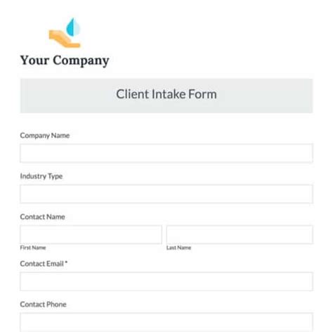 Client Intake Form Examples