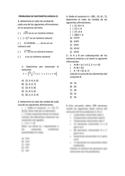 Solution Problemas De Matem Tica B Sica E I Studypool