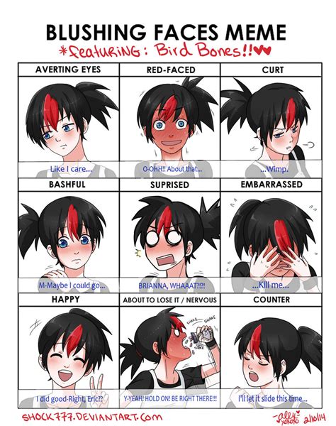 Blushing Faces Meme Bb By Shock777 On Deviantart