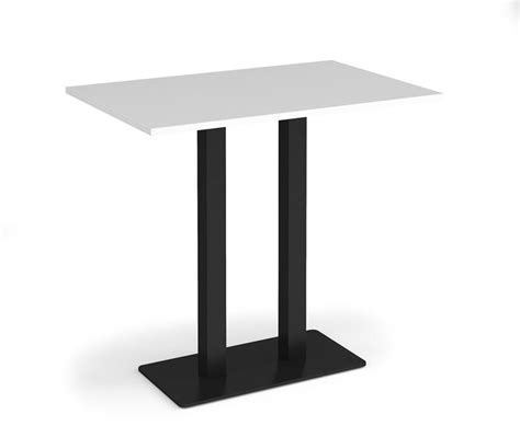 Eros Rectangular Poseur Table With Sturdy Base Twin Uprights Office