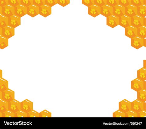 Honeycomb Frame Royalty Free Vector Image Vectorstock