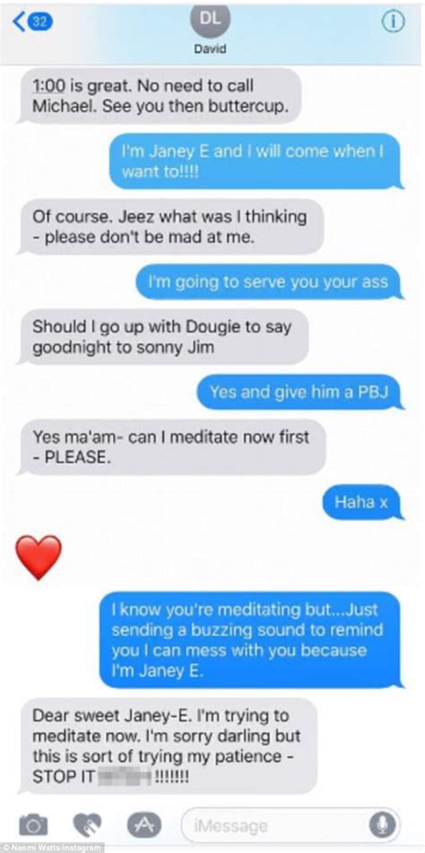 Naomi Watts Very Bizarre Texts With David Lynch Daily Mail Online