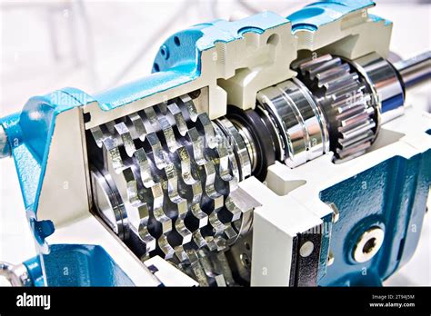 Cross Section Rotary Lobe Pump For Water Pipeline Stock Photo Alamy