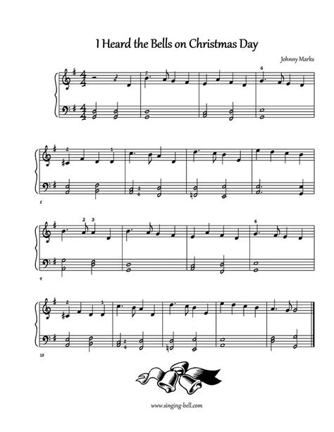 I Heard the Bells on Christmas Day - Piano Sheet Music,