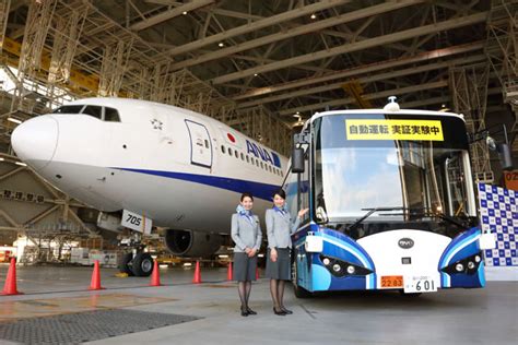 Anaとソフトバンク、羽田空港で大型バスの自動運転実験 年内に試験運用へ