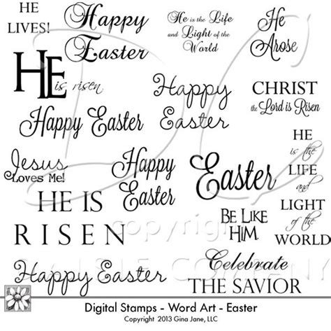 Digital Stamps Word Art Easter - Etsy | Digital stamps, Word art ...