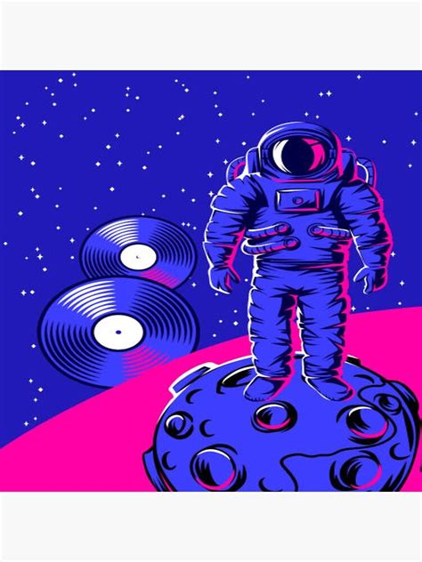 Disc Behind Astromaut Poster For Sale By Bojershop Redbubble