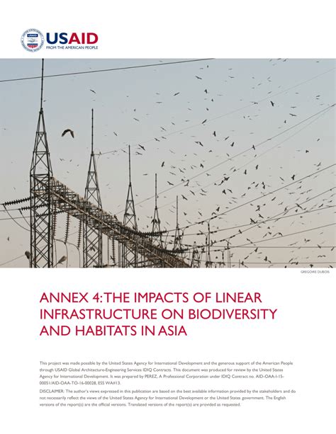 Pdf Annex 4 The Impacts Of Linear Infrastructure On Biodiversity And Habitats In Asia