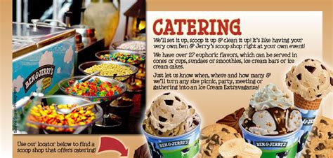 Catering Ben And Jerry’s Wedding Food Catering Catering Icecream Bar