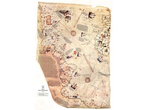 Piri Reis Map 1st Map To Show Americas And Antarctica 24 X 36 High Gloss Poster Signed