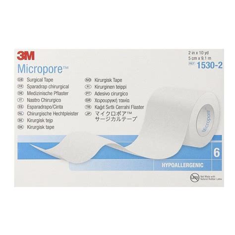 MICROPORE Гипоаллергенный пластырь белый, 5 см х 9,1 м, 6 рул/кор, 3M ...