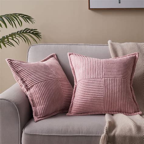 Amazon Topfinel Square Pink Throw Pillows Covers X Inch Set Of