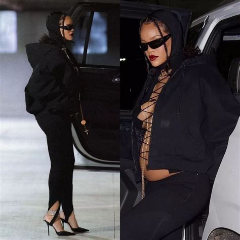 Rihanna's Blossoming Baby Bump In LA (8 Photos) | #The Fappening