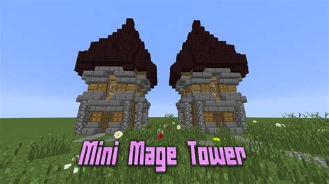 Minecraft Tutorial How To Build A Detailed Mini Mage Tower Youtube