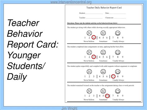 Ppt Teacherdaily Behavior Report Cards Powerpoint Presentation Free