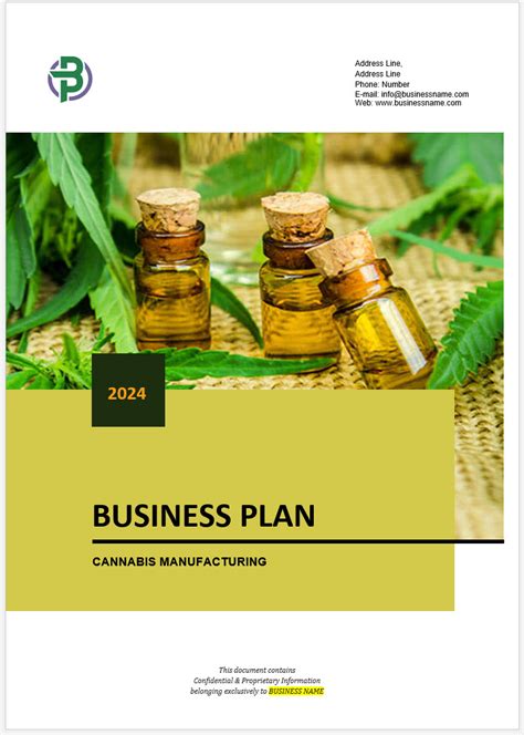 Cannabis Manufacturing Business Plan Template Third Party Extracts Business Plan Templates