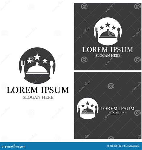 Plantilla Vectorial Del Logotipo Del Icono Del Restaurante Stock De