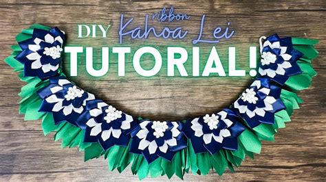 How To Make A Tongan Kahoa Lei With Ribbon Youtube