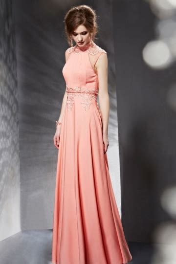 Chic Langes Rosa Ärmelloses A Linie Abendkleid Aus Chiffon [xhc30800] € 355 21 Persunshop De