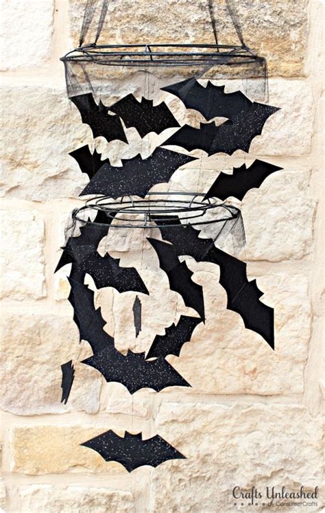 Felt Bat Chandelierwith Sparkle Knockoffdecor Halloween Props