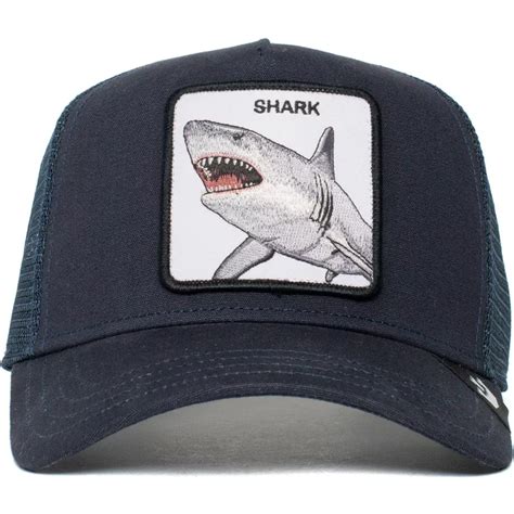 Goorin Bros Shark Dunnah Navy Blue Trucker Hat Caphunters