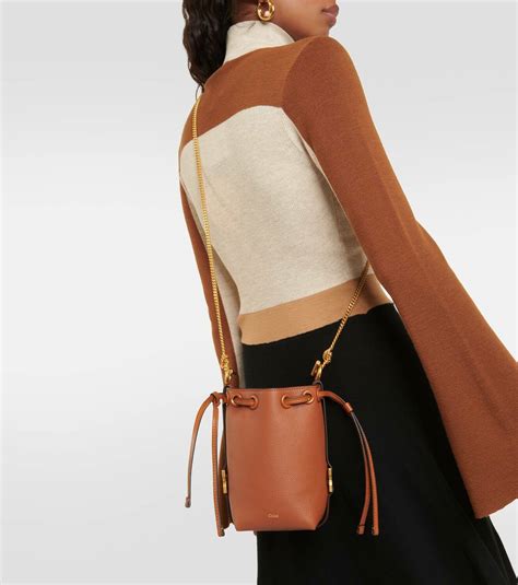 Chloé Marcie Mini leather bucket bag Chloe