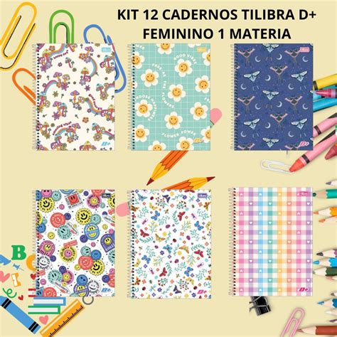 Kit Cadernos Capa Dura Universit Rio Tilibra D Mat Ria Folhas