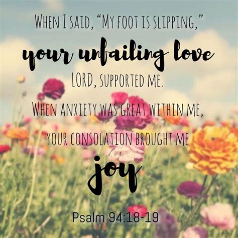 Psalm 94 18 19 Healing Verses Psalms Verses Psalms