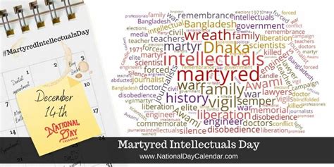 Martyred Intellectuals Day December 14 National Day Calendar