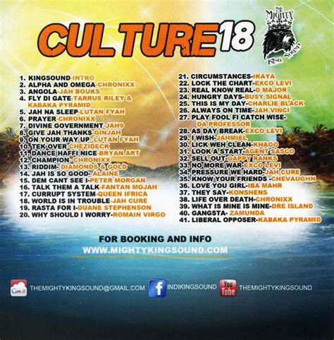 Mighty King Culture 18 Reggaetapeshop