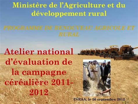 PPT Ministère de lAgriculture et du développement rural PowerPoint