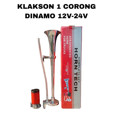 Jual Klakson Angin 1 Corong Untuk Mobil 12 Volt Truk 24 Volt Komplit