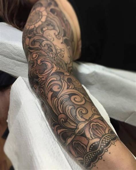 Ornamental Filigree Sleeve In Progress By Laura Jade Tattoonow