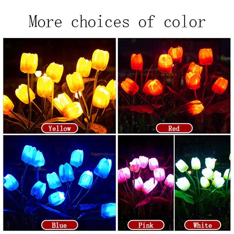 Solar Tulip Lights Solar Powered Flower Lights For Garden Shop Now