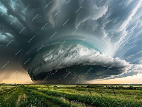 Premium AI Image | Supercell storm in tornado alley