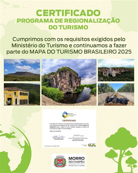 Certificado do Programa de Regionalização do Turismo Jornal Correio