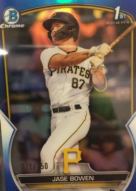 Jase Bowen 2023 Bowman Chrome Prospects Blue Refractor BCP 146 Price